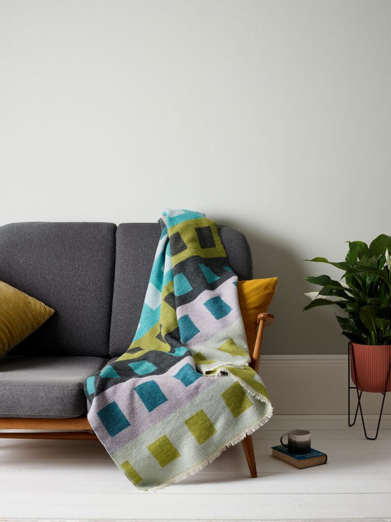 The Bristol Blanket - hand woven lambswool homeware shops bristol gift shops bristol Angie Parker Textiles