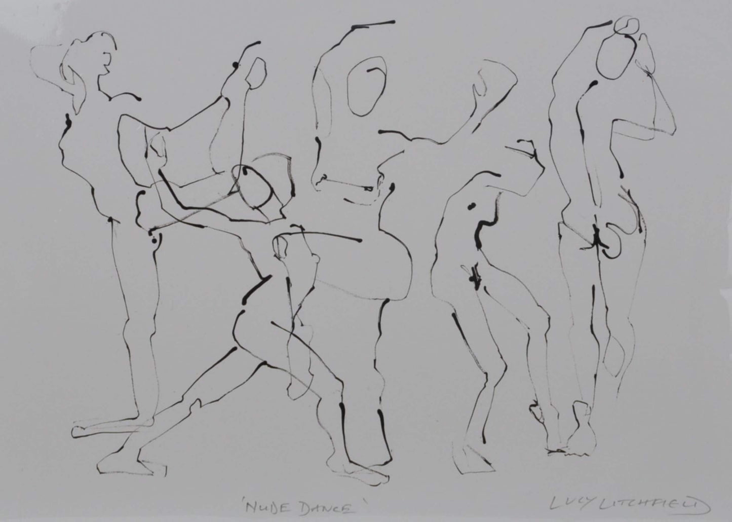 Prints Printed Figures - 'Nude Dance' homeware shops bristol gift shops bristol Lucy Litchfield