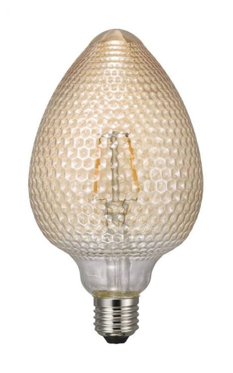 Light Bulb Statement Filament Bulb - Mottled Glass Effect (LED) homeware shops bristol gift shops bristol PRIORMADE