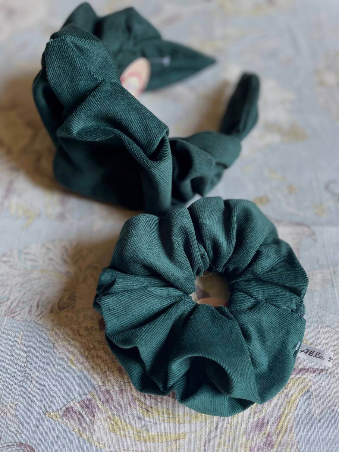 Moss Corduroy Scrunch Headbands homeware shops bristol gift shops bristol Able Mabel