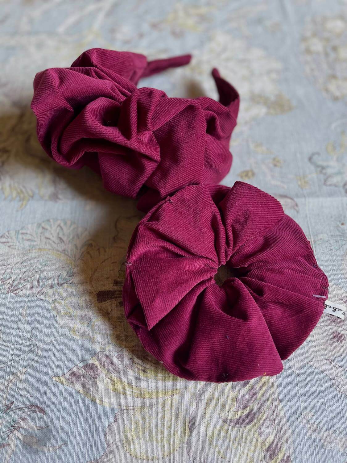 Wine Corduroy Scrunchies homeware shops bristol gift shops bristol Able Mabel