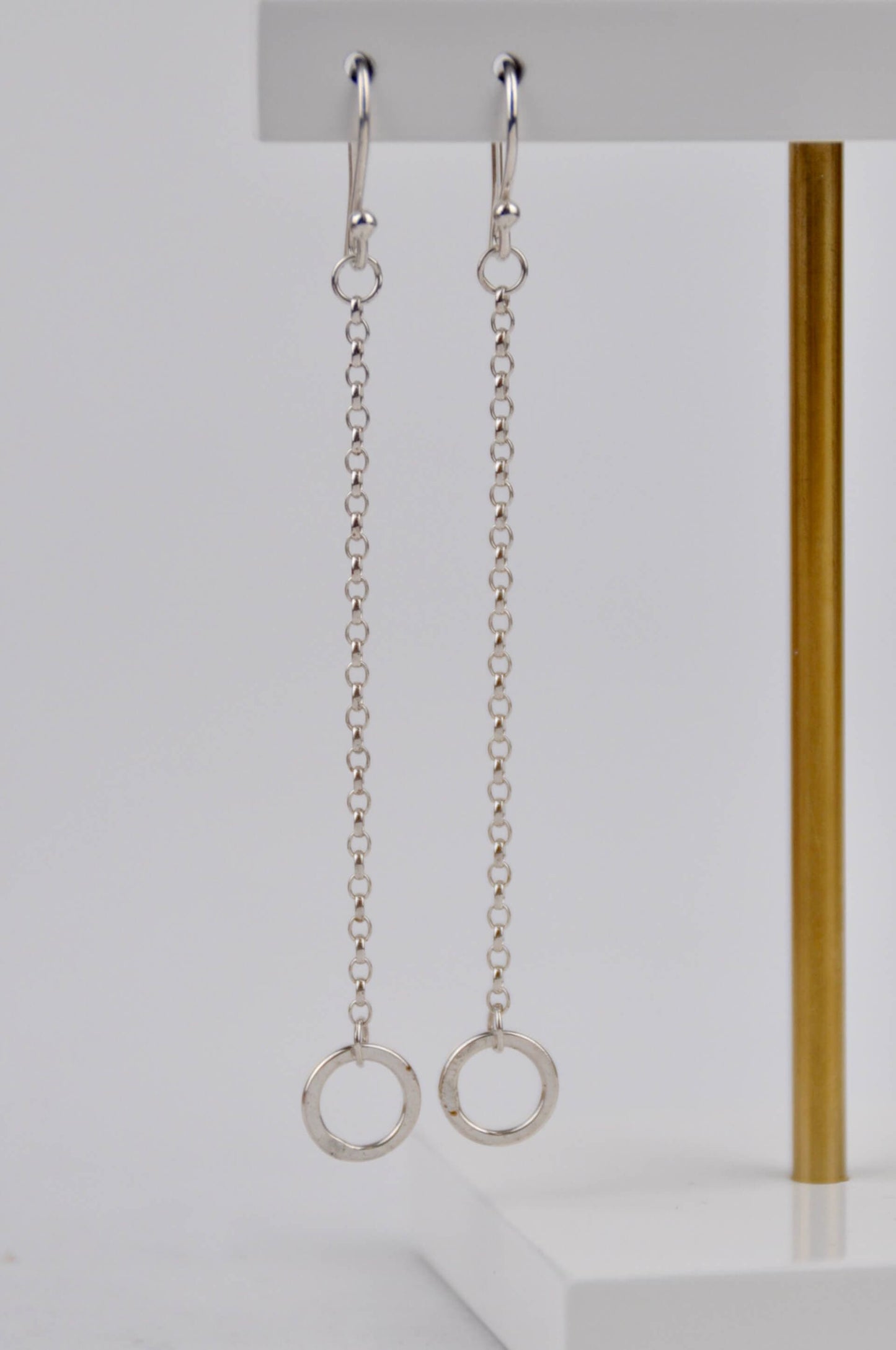 Earrings Chain (long) 'Knot' Dangle Earrings - Sterling Silver (various styles) homeware shops bristol gift shops bristol Amelia Stone Jewellery