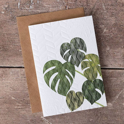 Plant Greeting Card Cheese Plant Plant (Embossed) Greetings Cards (Various Designs) homeware shops bristol gift shops bristol Ash Leaf Printmaking