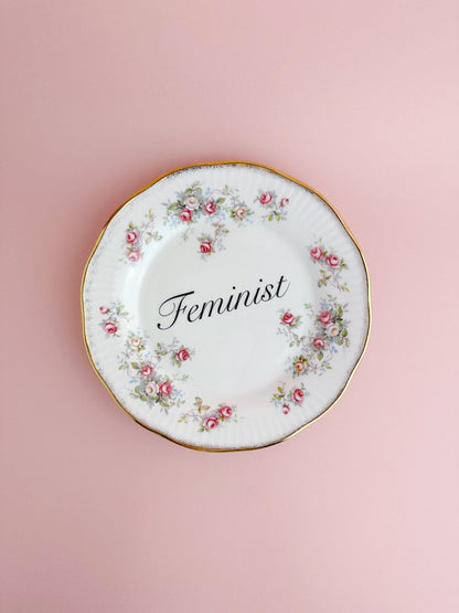 Ceramics Decorative Wall Plate - Feminist (multiple designs) - *As Seen In The Guardian Gift Guide homeware shops bristol gift shops bristol Beau & Badger