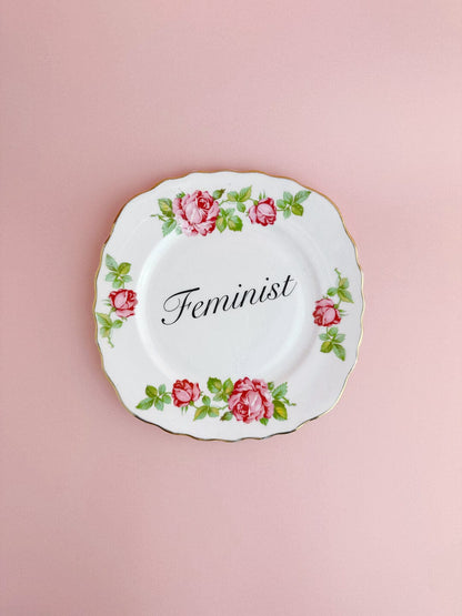 Ceramics #96 Decorative Wall Plate - Feminist (multiple designs) - *As Seen In The Guardian Gift Guide homeware shops bristol gift shops bristol Beau & Badger