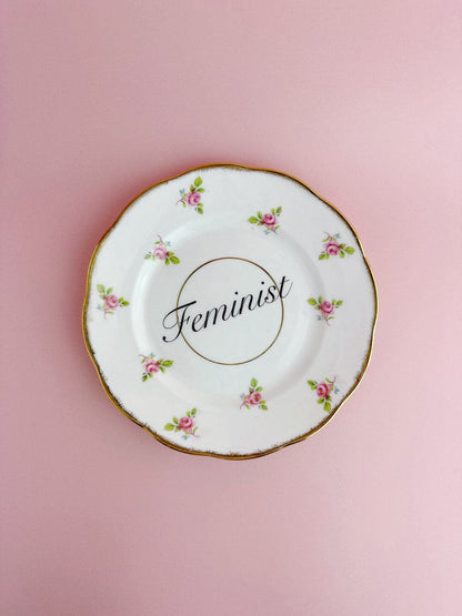 Ceramics #98 Decorative Wall Plate - Feminist (multiple designs) - *As Seen In The Guardian Gift Guide homeware shops bristol gift shops bristol Beau & Badger