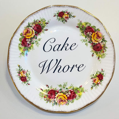 Ceramics A Decorative Wall Plate - Cake Wh*re (various styles) homeware shops bristol gift shops bristol Beau & Badger