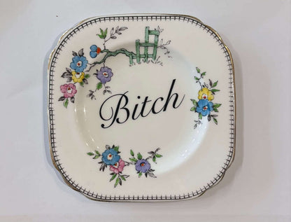 Ceramics B Decorative Wall Plate - B*tch (various designs) homeware shops bristol gift shops bristol Beau & Badger