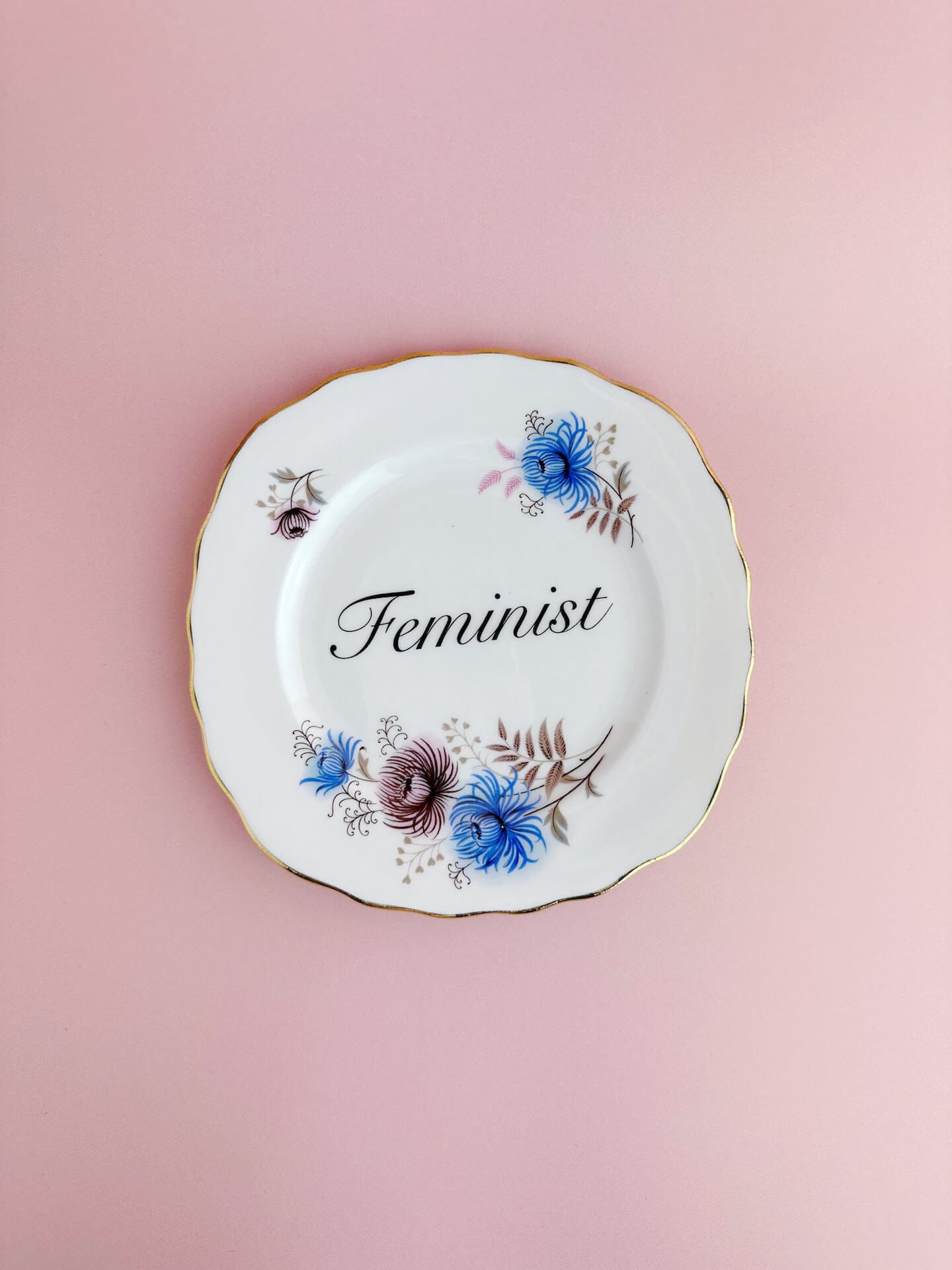 Ceramics #60 Decorative Wall Plate - Feminist (multiple designs) - *As Seen In The Guardian Gift Guide homeware shops bristol gift shops bristol Beau & Badger
