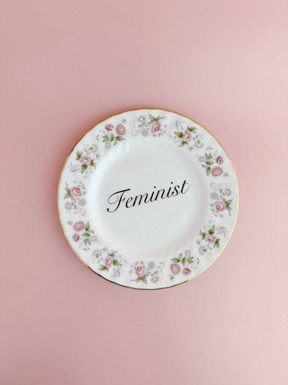 Ceramics #77 Decorative Wall Plate - Feminist (multiple designs) - *As Seen In The Guardian Gift Guide homeware shops bristol gift shops bristol Beau & Badger