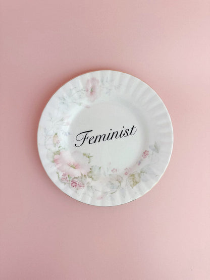 Ceramics #19 Decorative Wall Plate - Feminist (multiple designs) - *As Seen In The Guardian Gift Guide homeware shops bristol gift shops bristol Beau & Badger