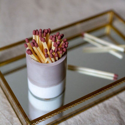 Vessel Mauve Pink Jesmonite Match Striker Pot - Various Colours homeware shops bristol gift shops bristol Calico Collective