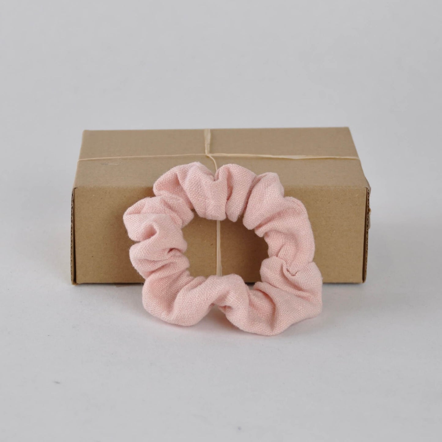 Scrunchies Avocado (Dusty Pink) Naturally Dyed Vintage Linen Scrunchie homeware shops bristol gift shops bristol COCOON Natural Dye House