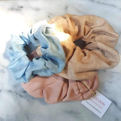 Scrunchies Naturally Dyed Vintage Linen Scrunchie homeware shops bristol gift shops bristol COCOON Natural Dye House