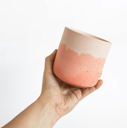Pot Red/Coral Fade Pot Small (various colours) homeware shops bristol gift shops bristol Desire North Design