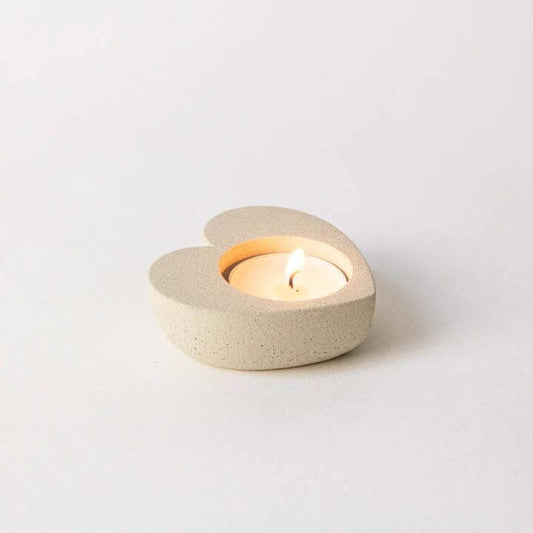 stone Heart Tealight Holder - Various Colours homeware shops bristol gift shops bristol Desire North Design