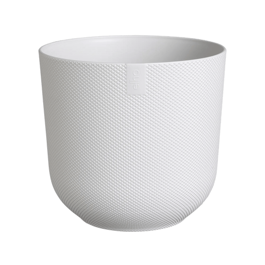 Plant Pot 14cm Silky White - Recycled Plastic Plant Pot 'Jazz Round' (multiple sizes) homeware shops bristol gift shops bristol Elho
