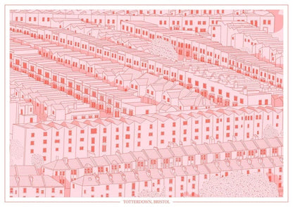 Print Pink Holy Nativity, Totterdown Print - A4 (various colours) homeware shops bristol gift shops bristol Ellie Rowe Design