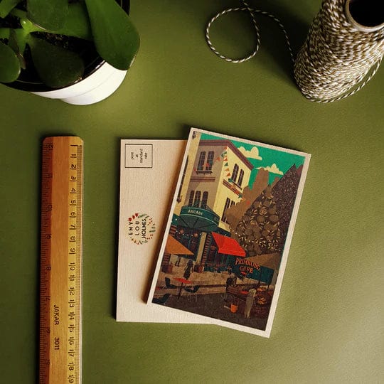 Postcard Clifton Village Wooden Postcard Bristol Scenes Wooden Postcard (various designs) homeware shops bristol gift shops bristol Emy Lou Holmes