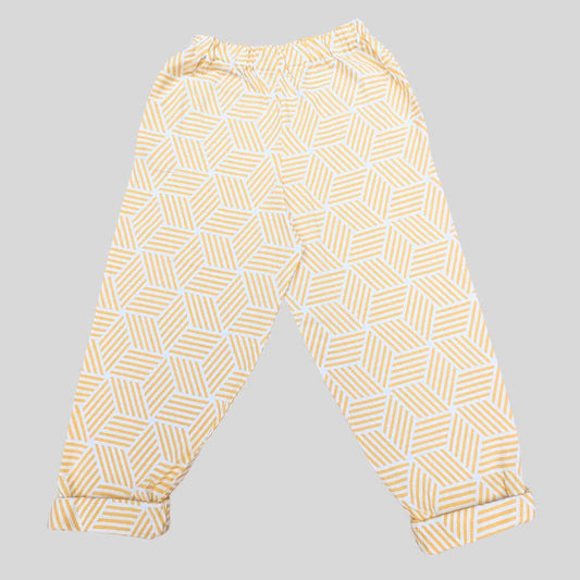 Reworked Trousers Medium (one size) Golden Hexagons Sustainable Trousers homeware shops bristol gift shops bristol Fruit Salad