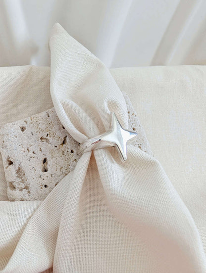 Star Silver Ring ‘Star Signet Ring’ - Silver Ring (various sizes) homeware shops bristol gift shops bristol Honey Coast Studio