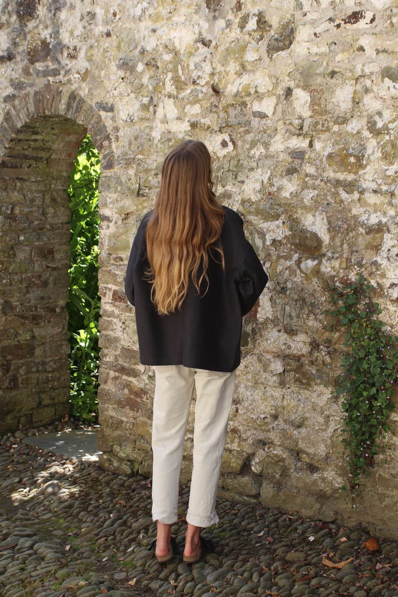 Jackets & Coats The Garden Kimono - Heavy Stripe Cotton Coal Grey homeware shops bristol gift shops bristol Kimono My House