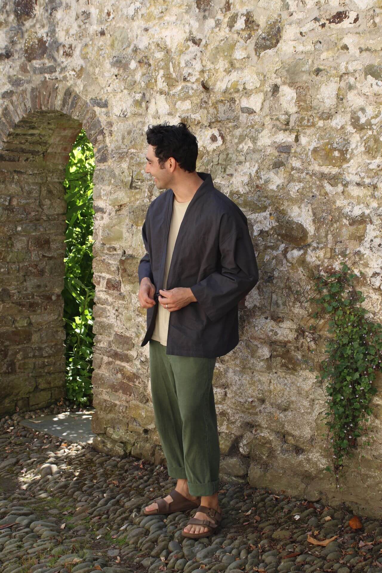 Jackets & Coats The Garden Kimono - Ripstop Cotton Slate Grey homeware shops bristol gift shops bristol Kimono My House