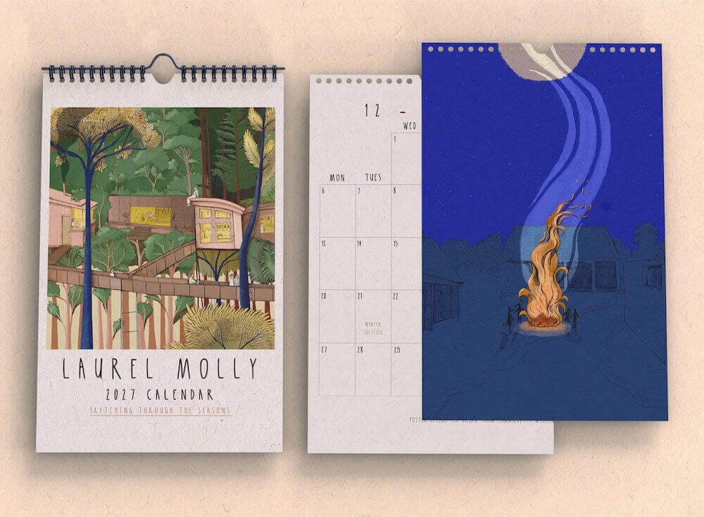 2026 Calendar 2027 Laurel Molly Calendar homeware shops bristol gift shops bristol Laurel Molly