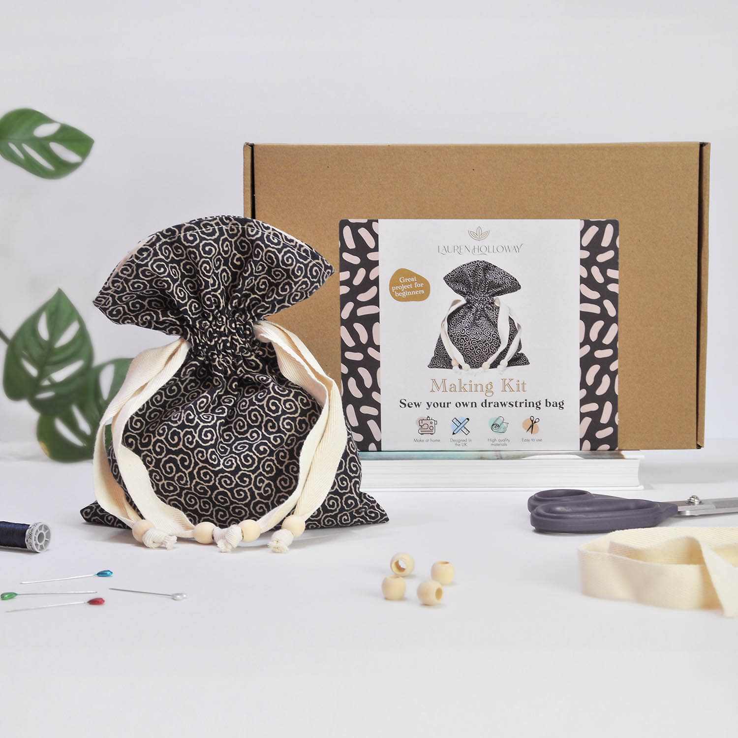 Making Kits Sew Your Own Drawstring Bag Making Kit homeware shops bristol gift shops bristol Lauren Holloway