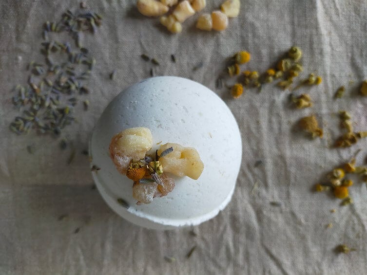 Bathbomb Botanical Bath Bomb - Calm & Quietude (lavender, frankincense & chamomile) homeware shops bristol gift shops bristol Lucy Litchfield