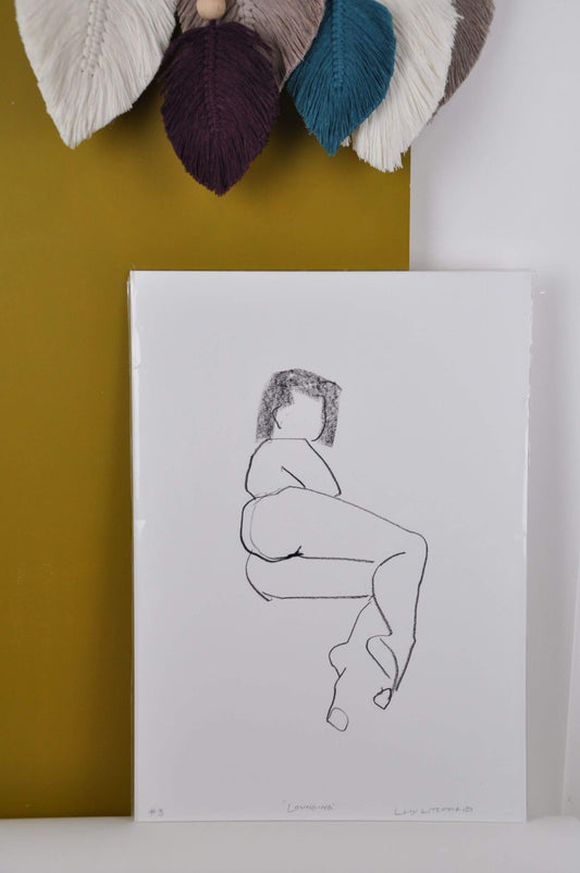 Prints Printed Figures - 'Lounging' homeware shops bristol gift shops bristol Lucy Litchfield