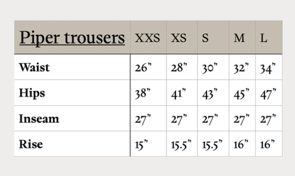 Trousers Twill Trousers in 'Piper Rust' homeware shops bristol gift shops bristol Mahika Kala