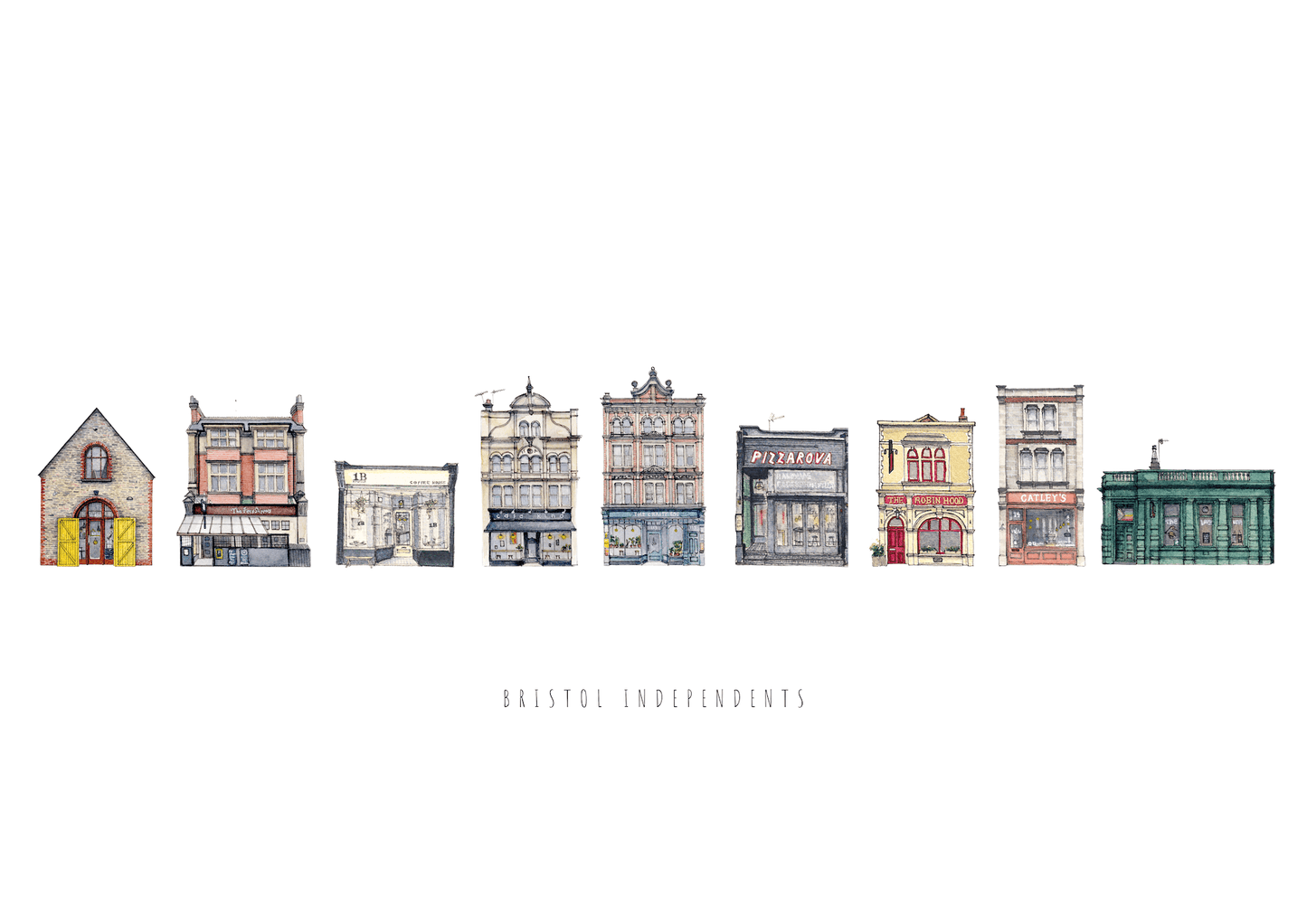 Print Bristol Independents Fine Art Print Bristol Fine Art Print - A4 (various designs) homeware shops bristol gift shops bristol Poppy Victoria May Art