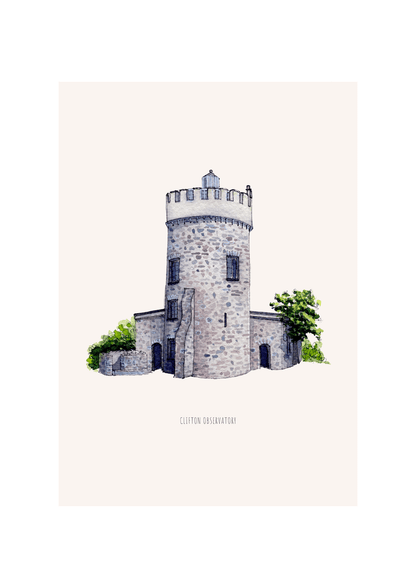 Print Clifton Observatory Fine Art Print Bristol Fine Art Print - A5 (various designs) homeware shops bristol gift shops bristol Poppy Victoria May Art