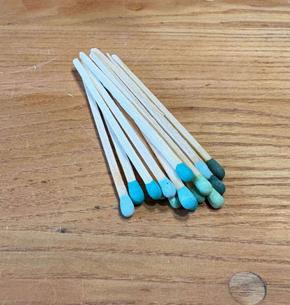 Long Matches Green/ Blue Shades Long Matches (Various Colours) homeware shops bristol gift shops bristol Prior Shop