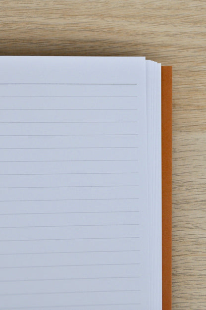 RULED Notebook/Sketchbook with Rust Orange Cover homeware shops bristol gift shops bristol PRIOR SHOP