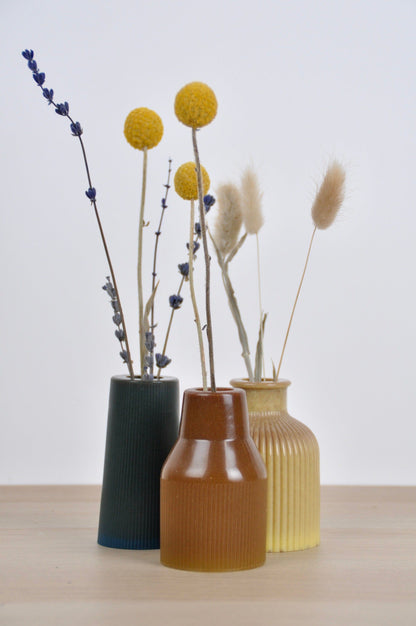 Vase Dust & Plant Resin Small Vase - 'Ribbed' - (various colours) homeware shops bristol gift shops bristol PRIOR SHOP