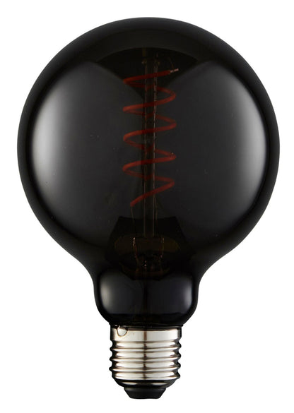 Bulb Globe Filament Bulb - Smoked Glass Spiral 95mm (LED) homeware shops bristol gift shops bristol Priormade