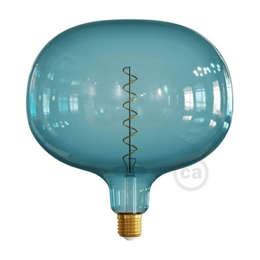 Bulb Cobble Ocean Blue XXL LED Spiral Filament LED Bulb homeware shops bristol gift shops bristol PRIORMADE