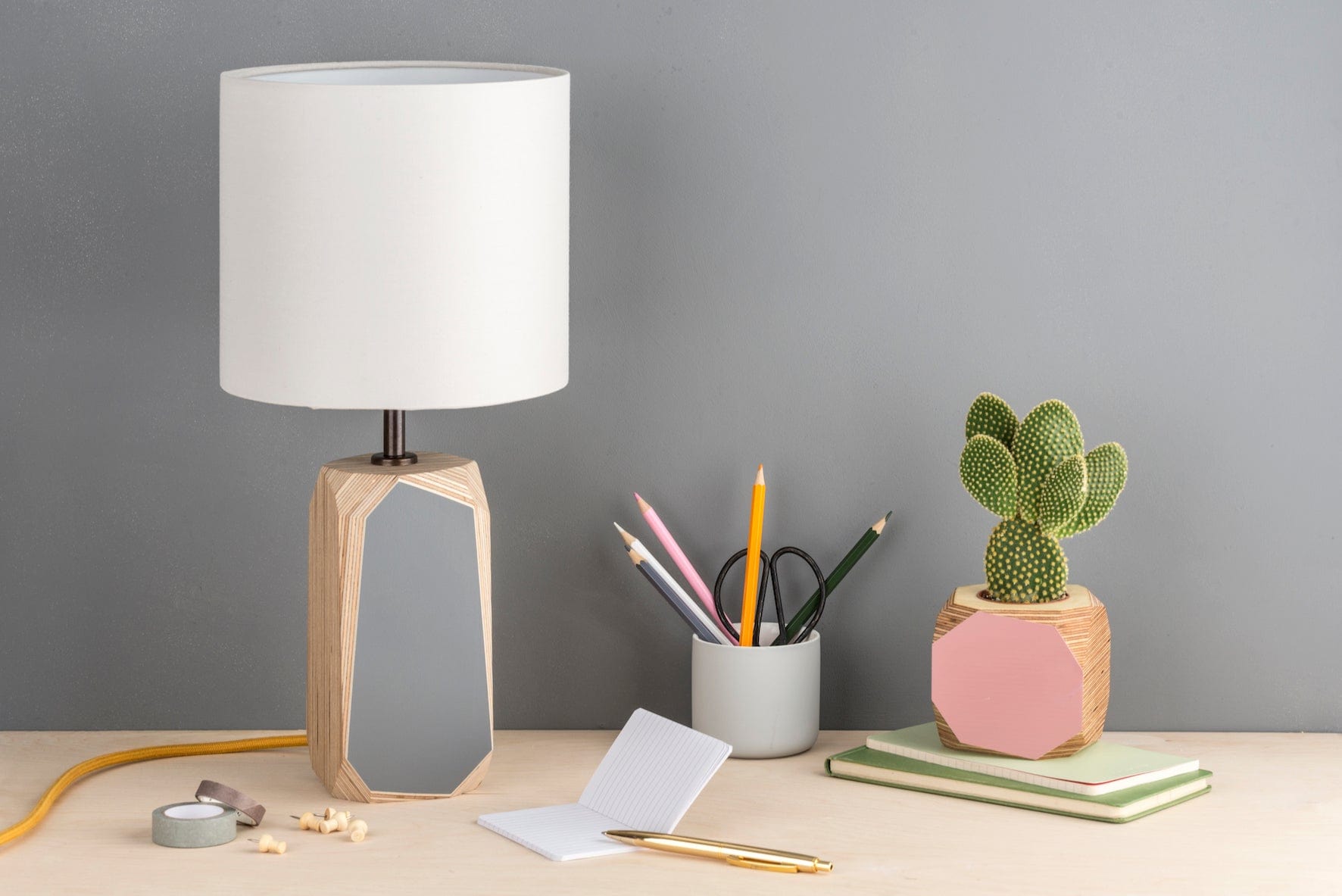 Geo Lamp Geo 200 Lamp in Natural  (no paint) homeware shops bristol gift shops bristol Priormade