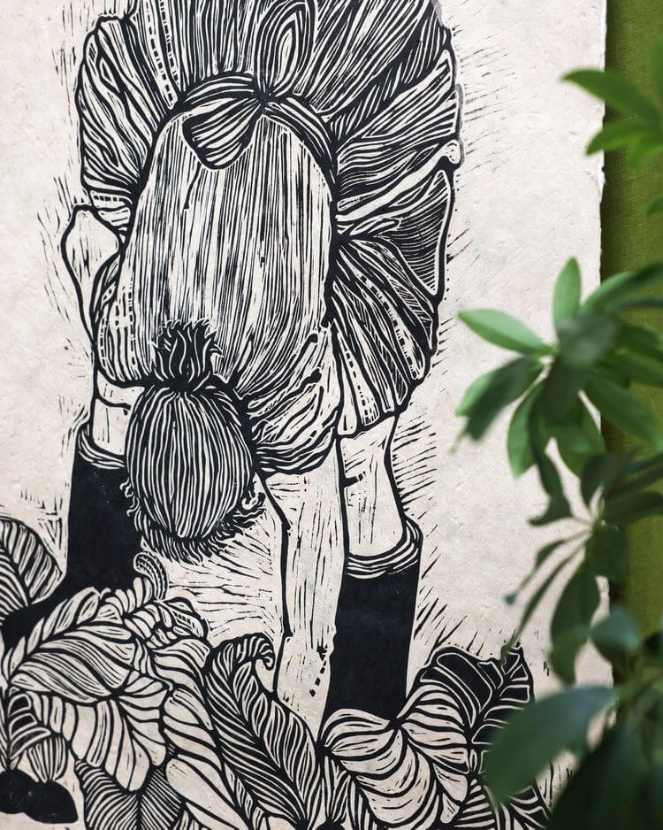 Prints Lino Print 'Mary' - Unframed (two colours) homeware shops bristol gift shops bristol Rosanna Morris