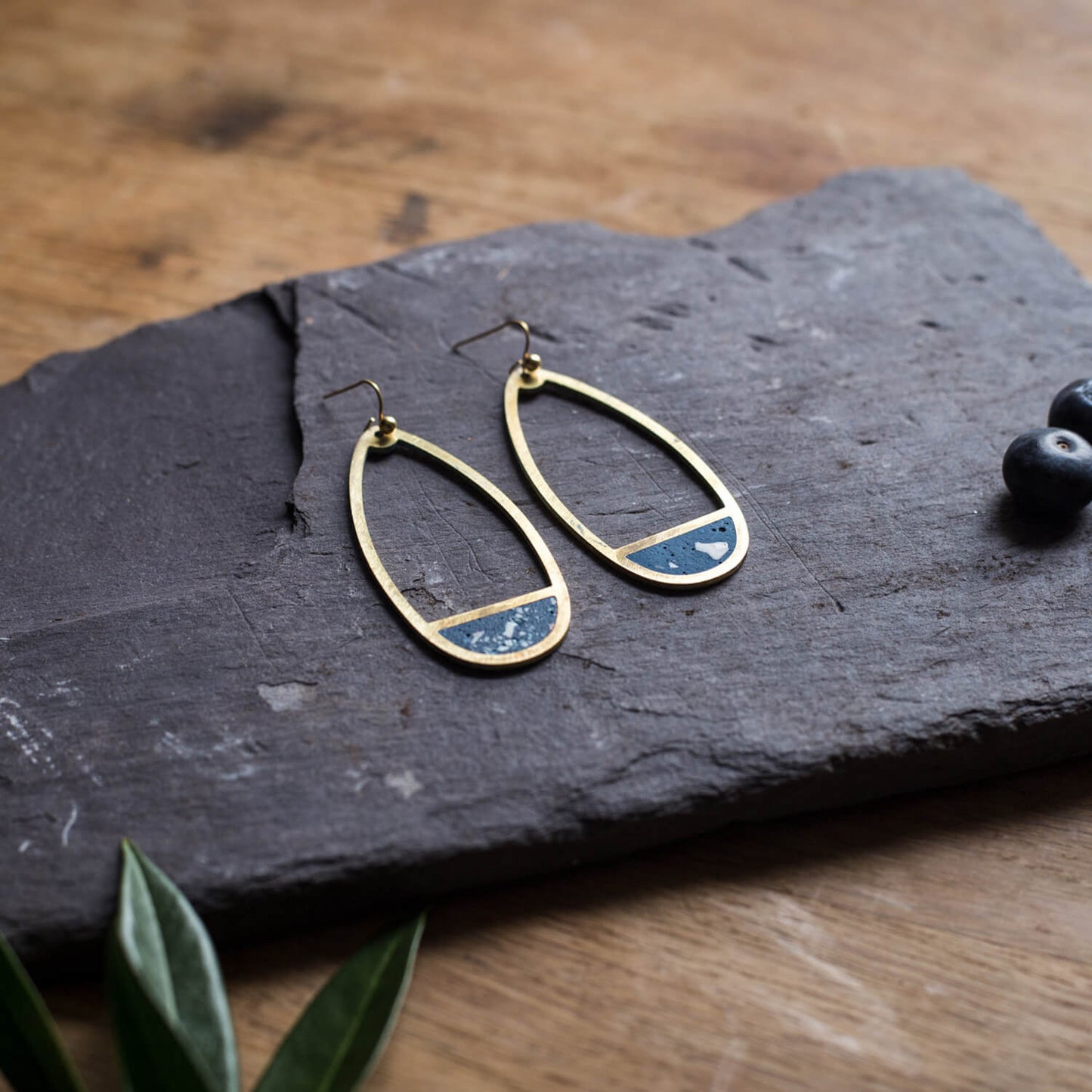 Jewellery Navy Perfect Drop Earrings homeware shops bristol gift shops bristol Scatter Jewellery