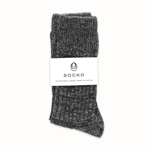 Socks Small Recycled Yarn Socks - Graphite Grey Fleck S/M/L homeware shops bristol gift shops bristol Socko