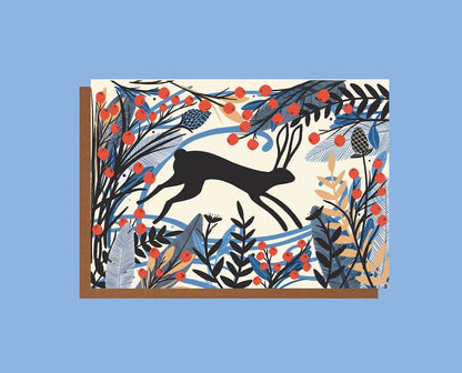 Christmas Card Woodland Hare Christmas Greetings Cards - Various Designs homeware shops bristol gift shops bristol Sophie Colette
