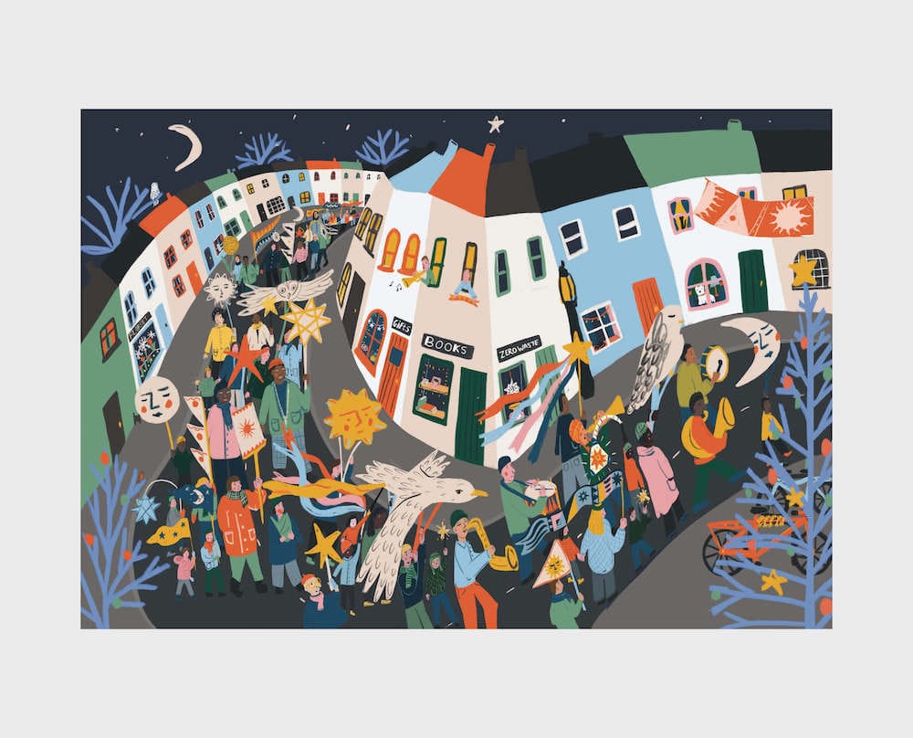 Winter Print Winter Parade (Various Sizes) homeware shops bristol gift shops bristol Sophie Colette