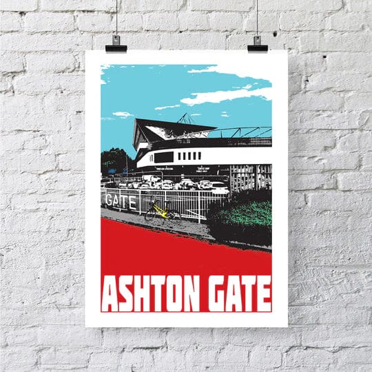 Print Ashton Gate - A4 Bristol Print - Various Designs and Sizes homeware shops bristol gift shops bristol Susan Taylor Design