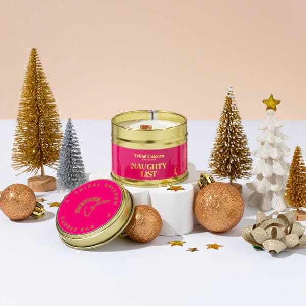 Christmas Candles Naughty List Christmas Candle Tins  (Various Scents) homeware shops bristol gift shops bristol Tribal Unicorn