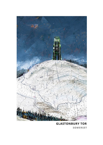 South West Prints Glastonbury Tor South West A3 Prints (Various Designs) homeware shops bristol gift shops bristol Vicki Shortt