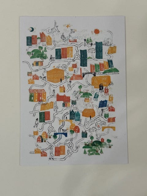 Postcard Lost Slipper in Southville, Postcard Postcards of Bristol Scenes (various designs) homeware shops bristol gift shops bristol Victoria Wilmott