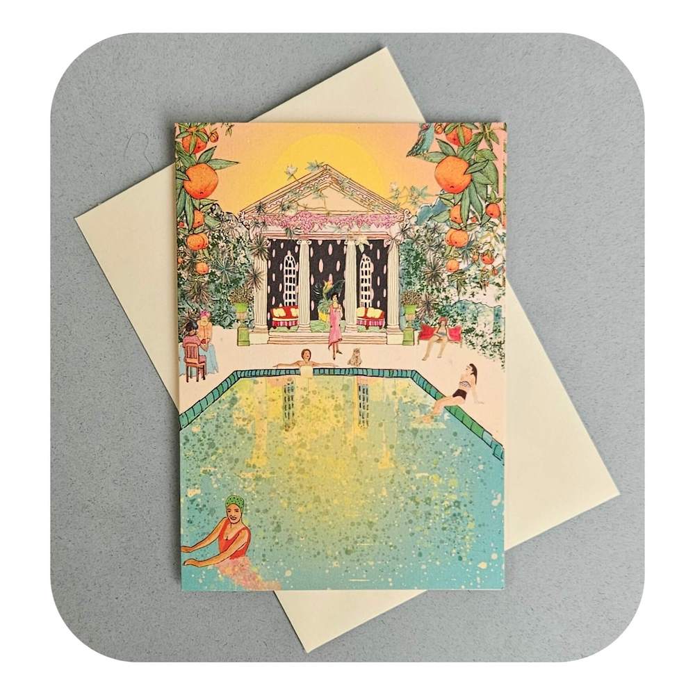 Tropical Greetings Cards Girl Time Tropical Greetings Cards (Various Designs) homeware shops bristol gift shops bristol Wild Flower Cards